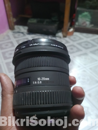 Sigma 10-20mm Camera Lens, Made in Japan, Used for 1 Year